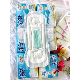 Băng vệ sinh Gwen Cool Băng Tuyết 10 miếng Dạng Hộp Cao Cấp BVS Ban Ngày Mặt Bông Mát Lạnh Có Cánh..