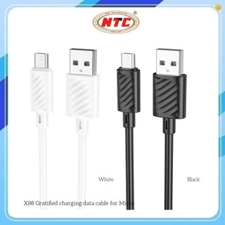 Cáp sạc nhanh Hoco X88 cổng MicroUSB, max 2.4A, dài 1M (Trắng)