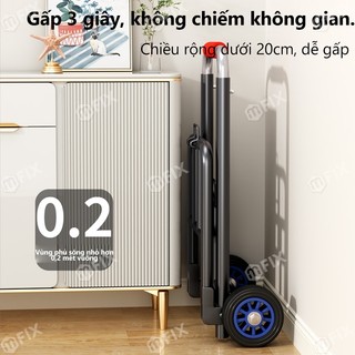 Xe Kéo Hàng Gấp Gọn Xe Đẩy Hàng Được trang bị khung thép nặng và sơn chống gỉ Chịu Tải Trọng Cao Tải trọng 150Kg