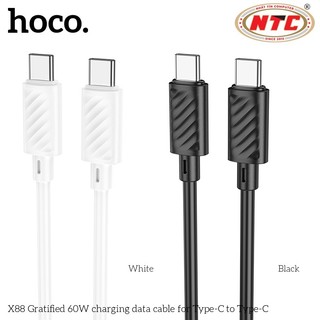 Cáp sạc nhanh Hoco X88 cổng TypeC to TypeC 60W, dài 1M (Trắng) - Phụ Kiện Nhất Tín