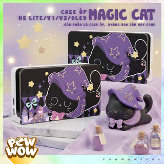 Oled/V1/V2 Case Ốp Máy Hoặc Ốp Dock Nintendo Switch Phong Cách Nhân Vật Mèo Phù Thủy Magic Black Cat Tím Đen