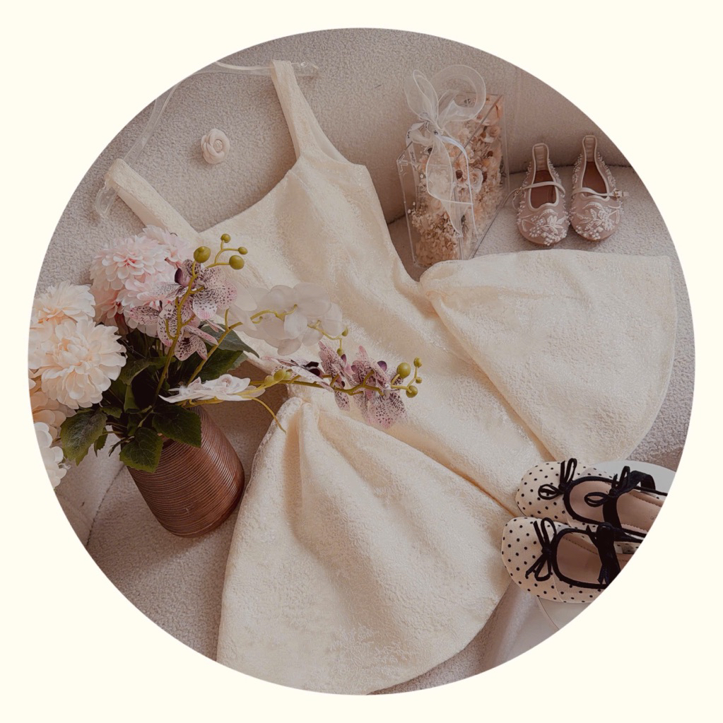Đầm Váy Dự Tiệc LASY Thời Trang Nữ Dáng Xẻ Lưng Gắn Nơ Dáng Xoè Barbie Chất Vải Nhũ Kim Xinh Xắn