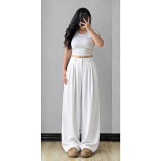 Quần bigsize nữ ống suông lưng cao đứng form tôn dáng che khuyết điểm thoáng mát kiểu dáng basic dễ phối - Q552