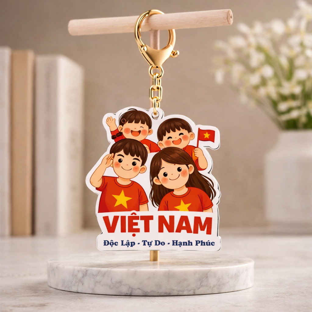 SET Ưu Đãi 30 móc khoá mix mẫu có sẵn mica 2 mặt bóng Mẫu Việt Nam mừng ngày kỷ niệm, quà tặng ý nghĩa