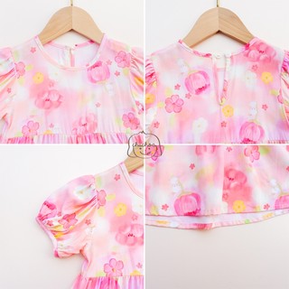 Váy Lanh bé gái, Đầm Lanh bé gái tay bồng dáng BabyDoll ChuChoaKids [VBC25]