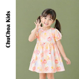 Váy Lanh bé gái, Đầm Lanh bé gái tay bồng dáng BabyDoll ChuChoaKids [VBC25]