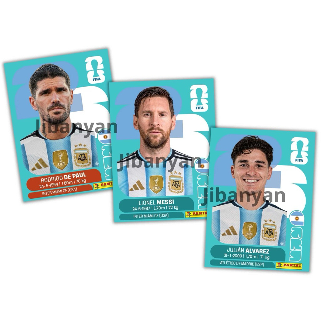 Thẻ cầu thủ bóng đá Argentina World Cup 2026