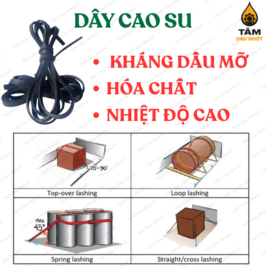 Dây Cao Su Buộc Hàng Đa Năng 4.8m - Đàn Hồi Vượt Trội Chịu Lực Cao - Dây Chằng Đồ Hàng Xưởng Giá Tốt