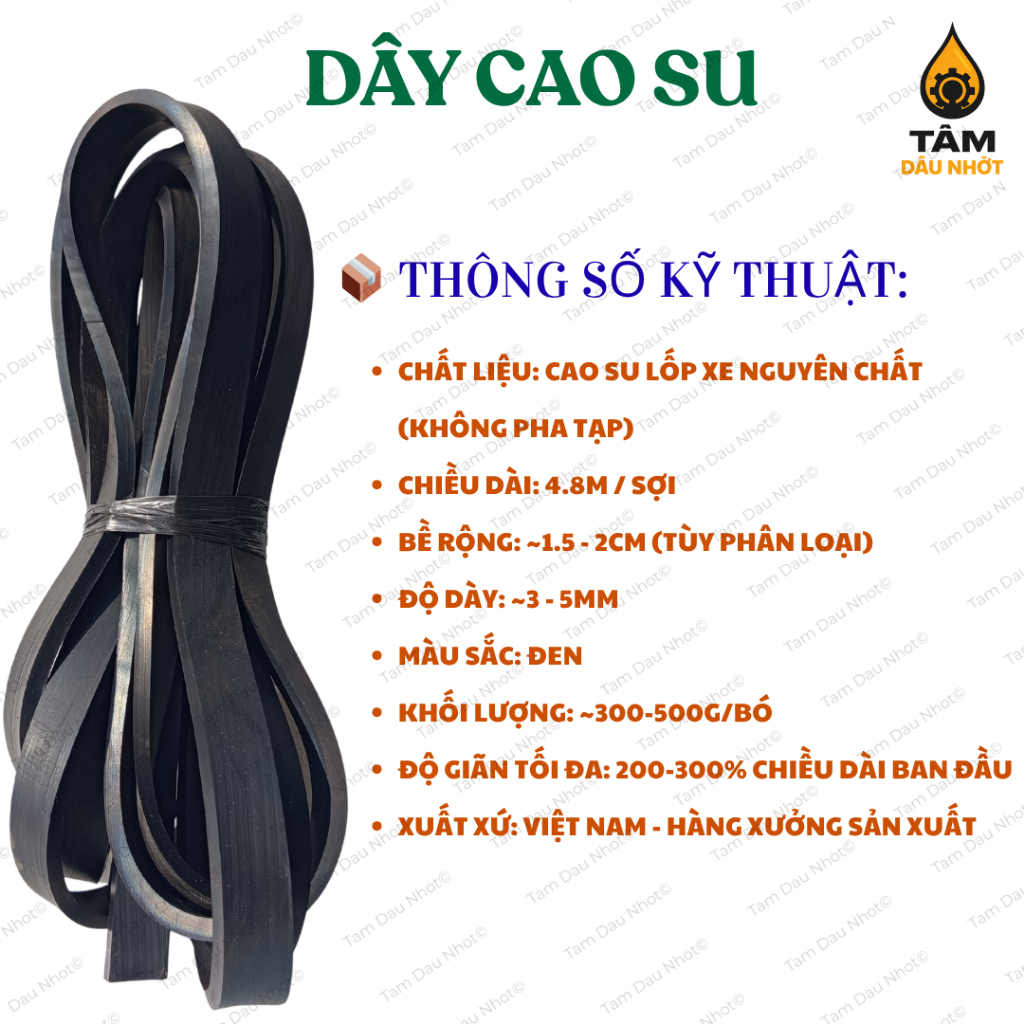 Dây Cao Su Buộc Hàng Đa Năng 4.8m - Đàn Hồi Vượt Trội Chịu Lực Cao - Dây Chằng Đồ Hàng Xưởng Giá Tốt