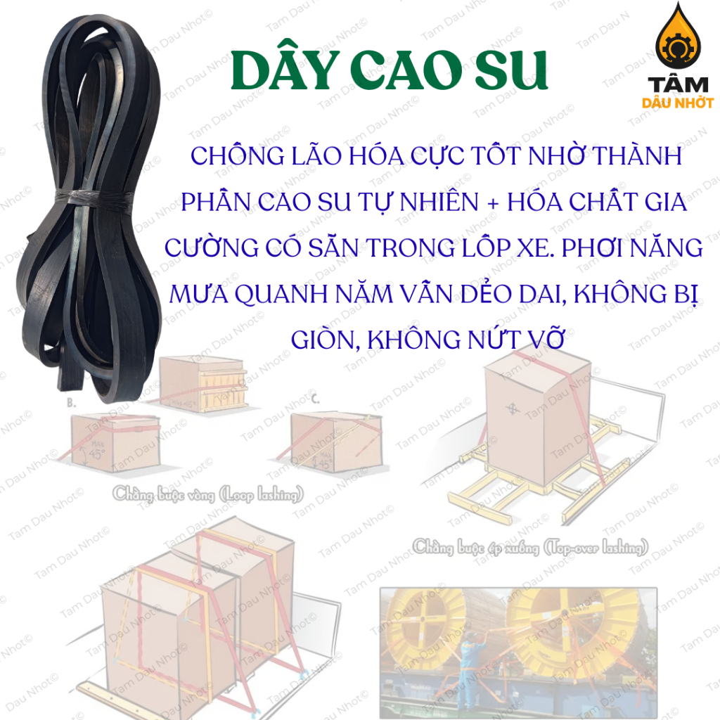 Dây Cao Su Buộc Hàng Đa Năng 4.8m - Đàn Hồi Vượt Trội Chịu Lực Cao - Dây Chằng Đồ Hàng Xưởng Giá Tốt