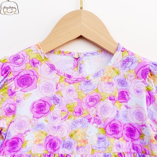Váy Lanh bé gái, Đầm Lanh bé gái tay bồng dáng BabyDoll ChuChoaKids [VBC25]