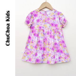Váy Lanh bé gái, Đầm Lanh bé gái tay bồng dáng BabyDoll ChuChoaKids [VBC25]
