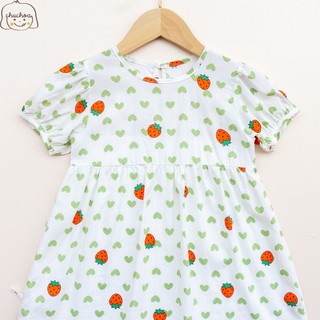 Váy Lanh bé gái, Đầm Lanh bé gái tay bồng dáng BabyDoll ChuChoaKids [VBC25]