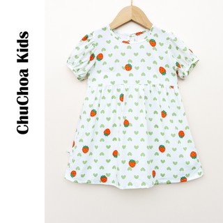 Váy Lanh bé gái, Đầm Lanh bé gái tay bồng dáng BabyDoll ChuChoaKids [VBC25]