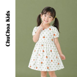 Váy Lanh bé gái, Đầm Lanh bé gái tay bồng dáng BabyDoll ChuChoaKids [VBC25]