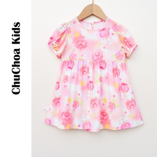Váy Lanh bé gái, Đầm Lanh bé gái tay bồng dáng BabyDoll ChuChoaKids [VBC25]