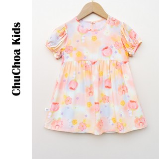 Váy Lanh bé gái, Đầm Lanh bé gái tay bồng dáng BabyDoll ChuChoaKids [VBC25]