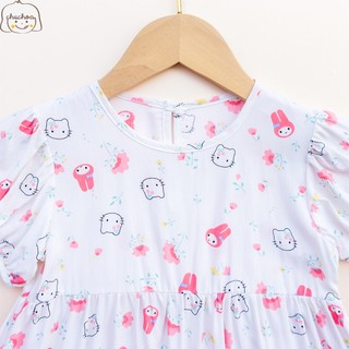 Váy Lanh bé gái, Đầm Lanh bé gái tay bồng dáng BabyDoll ChuChoaKids [VBC25]