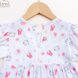 Váy Lanh bé gái, Đầm Lanh bé gái tay bồng dáng BabyDoll ChuChoaKids [VBC25]