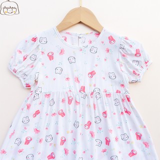 Váy Lanh bé gái, Đầm Lanh bé gái tay bồng dáng BabyDoll ChuChoaKids [VBC25]