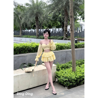 Sét áo trễ vai và chân váy bèo tầng xinh xỉu 💯💝đi CHƠI, đi LÀM ,đi du lịch sang chảnh, xinh XINH đẹp