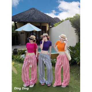 Sét áo croptop và quần kẻ dài đi biển,đi du lịch xinh 💯💝đi CHƠI, đi LÀM ,đi du lịch sang chảnh, xinh XINH đẹp