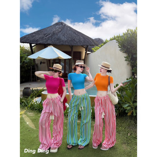 Sét áo croptop và quần kẻ dài đi biển,đi du lịch xinh 💯💝đi CHƠI, đi LÀM ,đi du lịch sang chảnh, xinh XINH đẹp