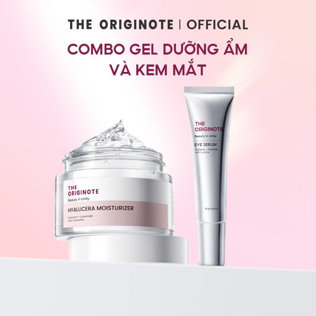 Combo kem dưỡng ẩm và kem mắt The Originote Hỗ trợ dưỡng ẩm da mặt giảm thâm quầng thâm mắt skincare
