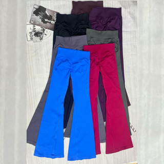 Quần legging, Quần Loe Impact Flares tập gym nữ cạp ngang thấp nâng mông -Quần thể thao dệt kim co giãn hack dáng (imql)