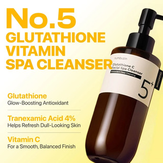 Serum numbuzin No5+ 30ml/Sữa rửa mặt numbuzin No5+ Glutathione/Toner numbuzin No5+ Vitamin Boosting