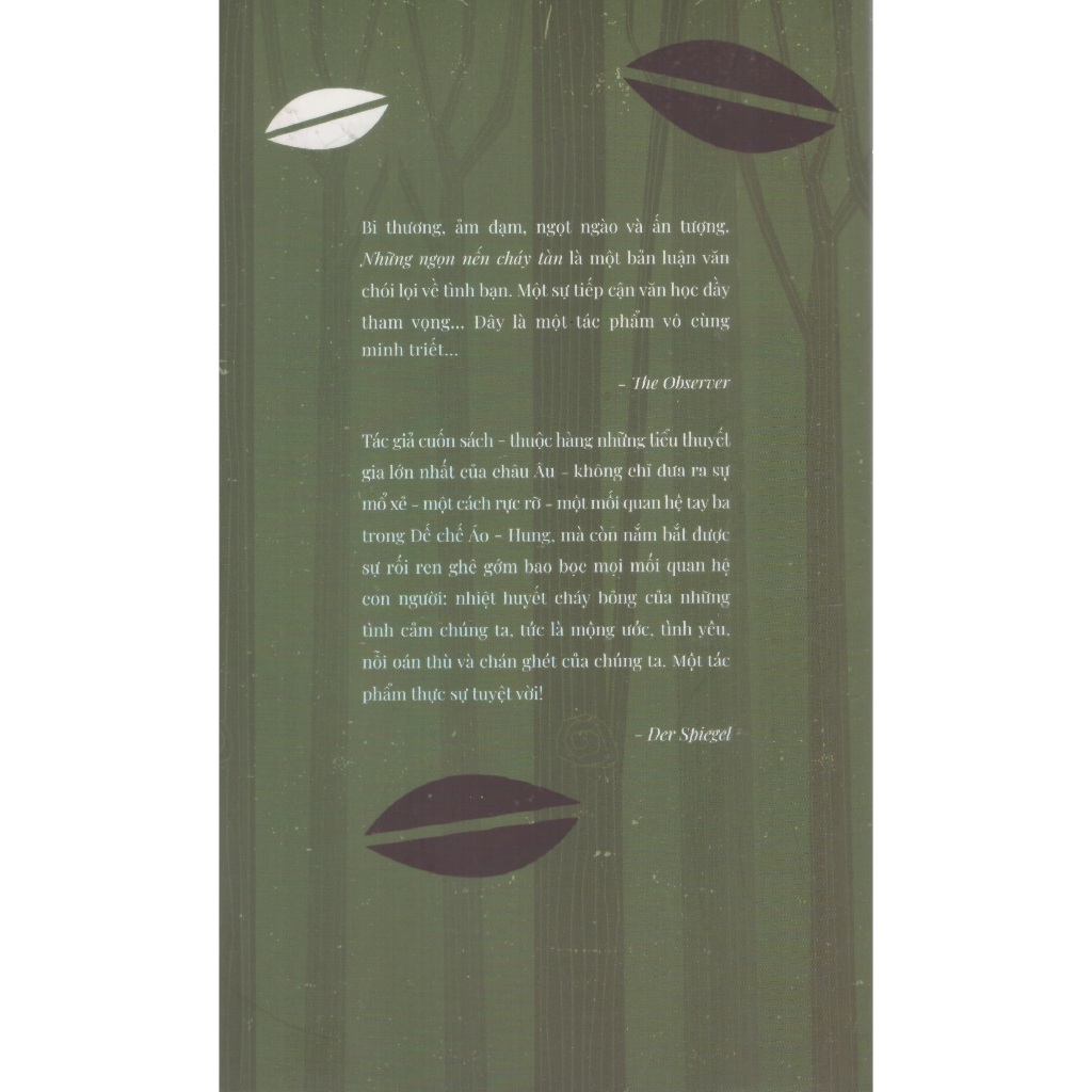 Sách Márai Sándor - Những ngọn nến cháy tàn (Bìa mềm)