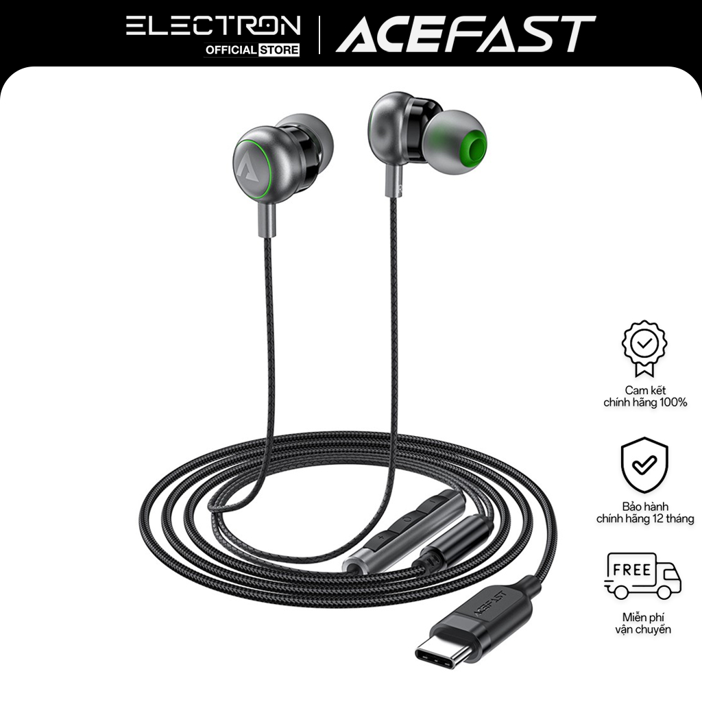 Tai Nghe Nhét Tai Có Dây USB-C L5 In-Ear Kèm Microphone (Âm Thanh Rõ Nét, Tương Thích Thiết Bị Cổng Type-C)