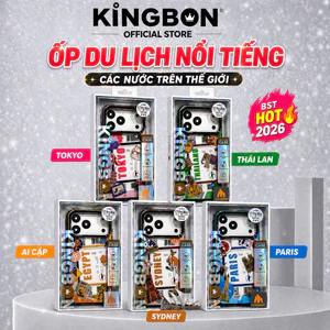 Ốp Lưng iPhone KiNGBON Travel Du Lịch Các Nước Nổi Tiếng cho iPhone 17 Pro Max