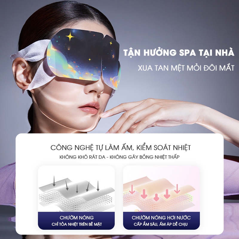 ZSM Mặt nạ mắt hơi 10pcs Mặt nạ mắt tự sưởi ấm một lần nén nóng nhóm Eyeshade Eye SPA