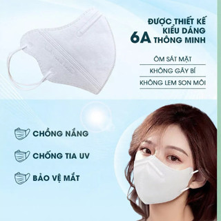 Thùng 300 - 200c - 100c Khẩu Trang 6A Pro Người Lớn - 4 Lớp, Dày Dặn, Chống Tia UV, Che Kín Mặt