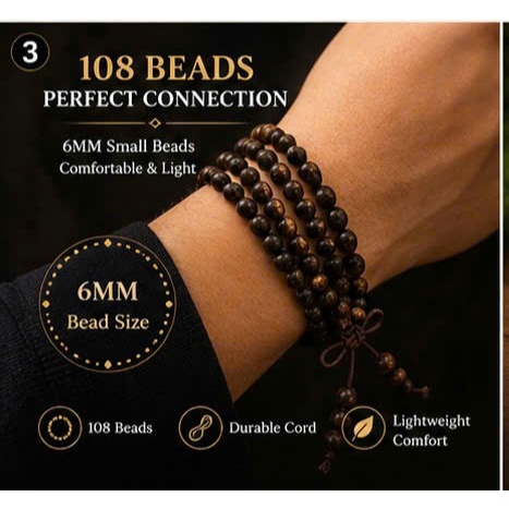 Vòng Tay Trầm Hương 108 Hạt Sánh Chìm 6mm - Chuỗi Hạt Phong Thủy Nữ Cao Cấp Làm Quà Tặng Bình An - Trầm Bình An