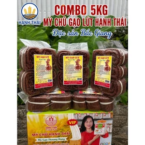 Combo 5kg mỳ Chũ gạo lứt Hạnh Thái cho người tập gym, ăn kiêng