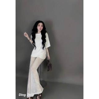 Sét áo phông và quần ren ống loe tôn dáng 💯💝đi CHƠI, đi LÀM ,đi du lịch sang chảnh, xinh XINH đẹp