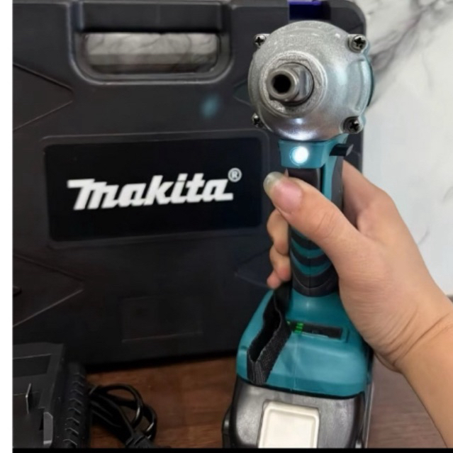 Máy siết bulong makita 199v kèm phụ kiện máy bắn bulong động cơ không chổi than