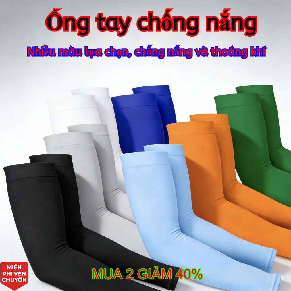 Ống Tay Chống Nắng Băng Thoáng Khí, Lạnh Mát Chống Nắng Hiệu Quả【MUA 2 GIẢM 40%】