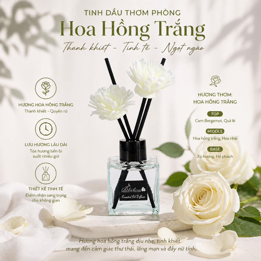 Tinh Dầu Thơm Phòng  50ml Sweet  Que Gỗ Khuếch Tán Cao Cấp Decor Khách Sạn, Phòng Ngủ, Phòng Vệ Sinh