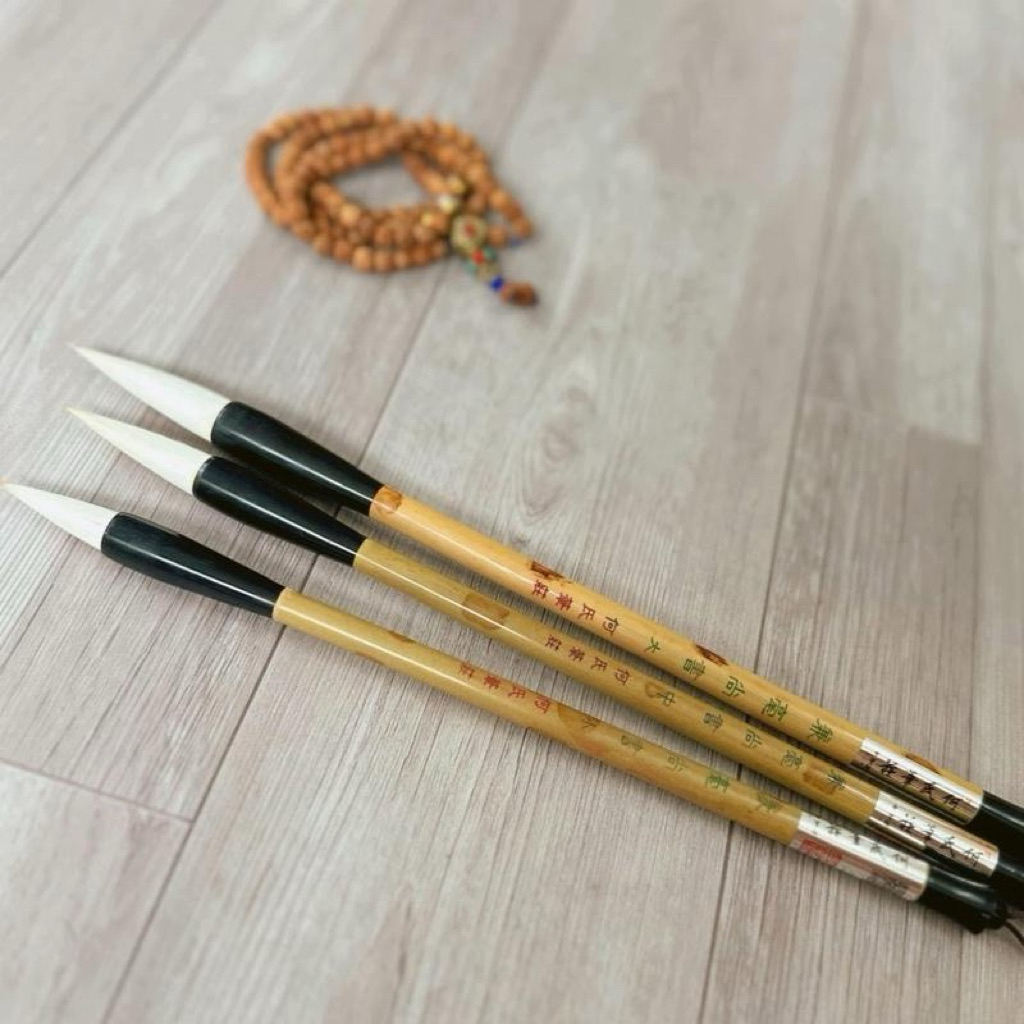 Bút lông Khiêm Hào cao cấp – Bút viết thư pháp Hán & vẽ tranh thủy mặc, thân tre tự nhiên, nhiều cỡ