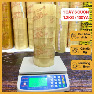 Băng Keo OPP  100 Yard 1.2KG (Cây 6 Cuộn) Siêu Dính – Đóng Hàng Chắc Chắn
