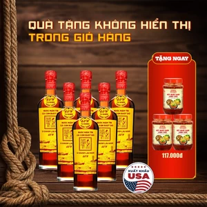 Combo 6 CHAI Nước Mắm Tĩn CÁ CƠM RUỘT ĐỎ 60N 500ml Nước Mắm Truyền Thống