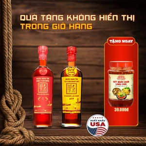 Combo Tôm 45N 500ml và Cá Cơm Ruột Đỏ 60N 500ml Nước mắm Tĩn