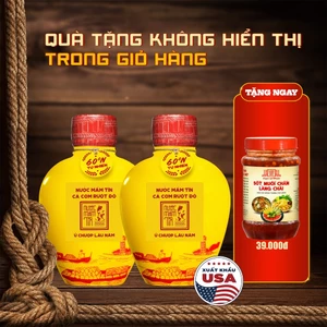 COMBO 2 BÌNH GỐM ĐỘ ĐẠM 60N 500ML Nước mắm Tĩn cá cơm ruột đỏ rin nguyên chất