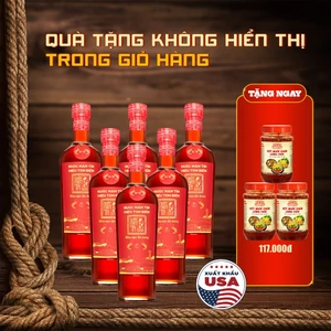 COMBO 6 Chai Nước Mắm Tĩn Tôm Biển độ đạm 45N 500ml/chai Hồng Ngọc Đại Dương