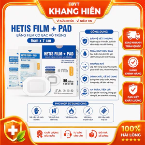 Set 10 Miếng dán hút dịch vô trùng sau mổ chống thấm nước Hetis Film Pad nhiều Kích thước