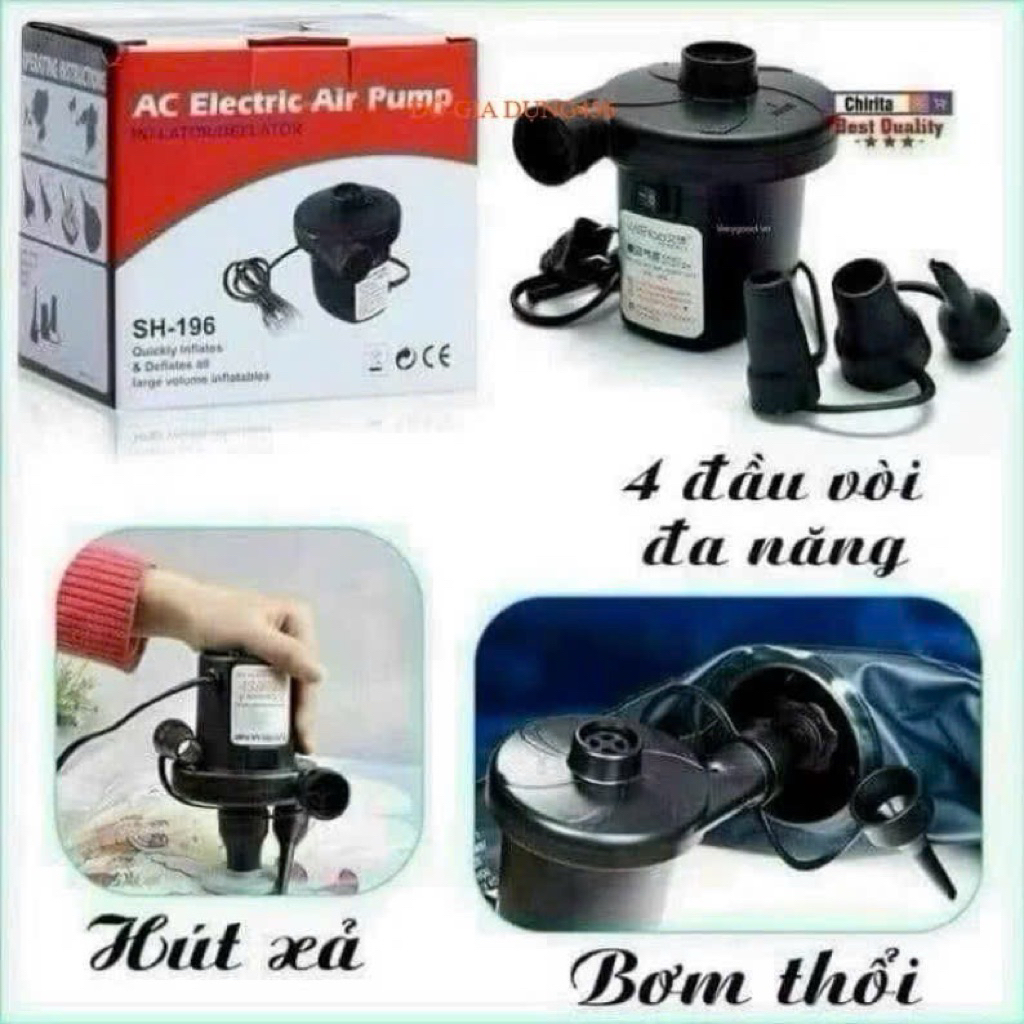 Bơm Hơi Điện ,Bơm Điện Chuyên Dụng, Bơm Hơi Bể Phao Bơi, Ghế Đệm Hơi