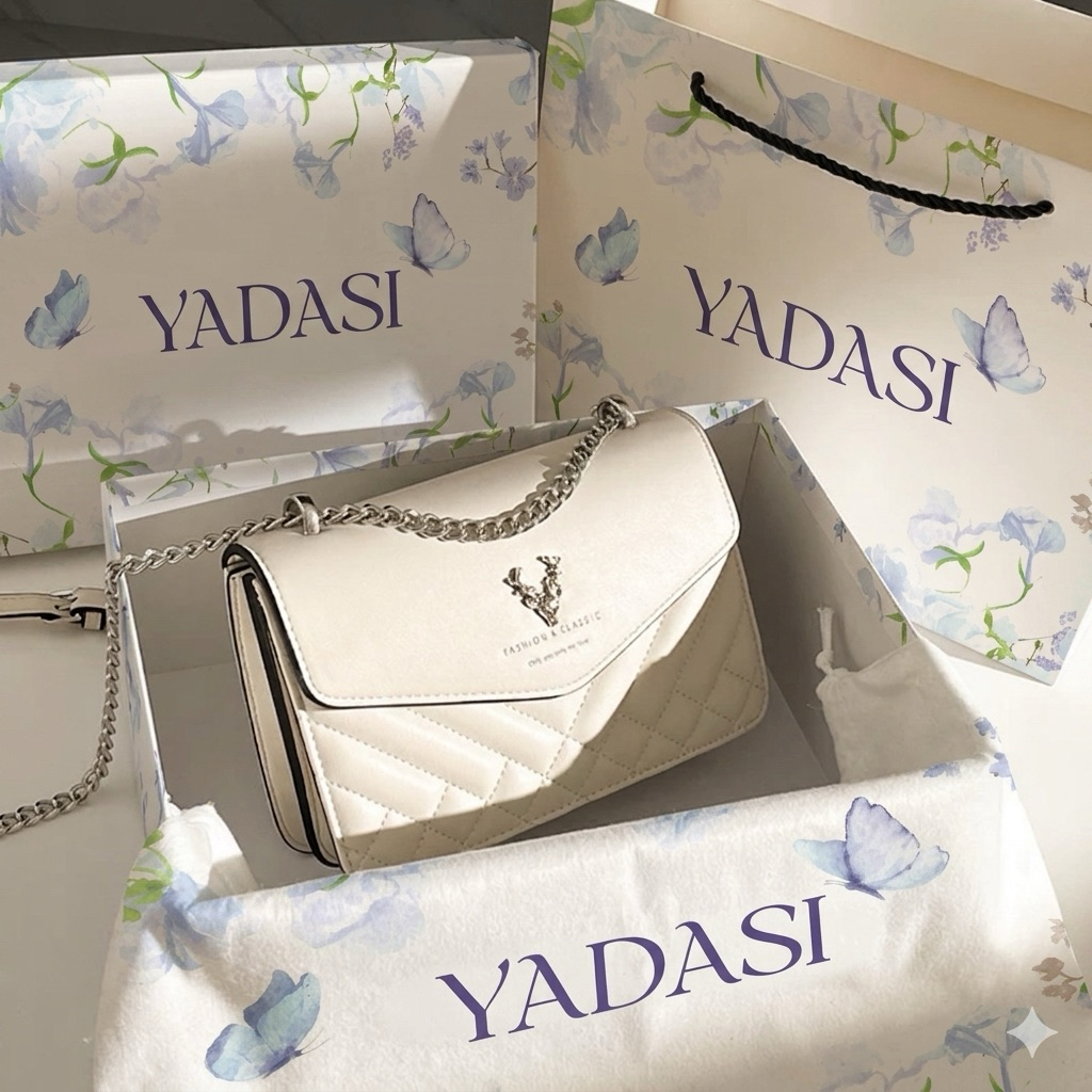 Túi xách nữ đẹp đeo chéo vai thời trang trẻ trung công sở dáng vuông nhiều ngăn Hàn Quốc  YADASI STORE TX26